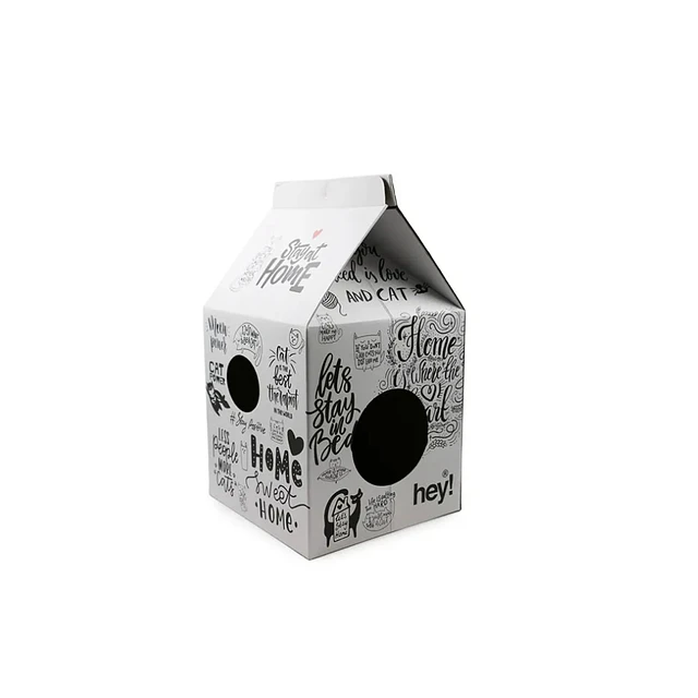 Rascador Caja de Leche Kawaii para Gatos