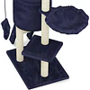 Rascador Vertical de 6 Niveles Azul Marino (50 x 35 x 138 cm) 