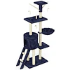 Rascador Vertical de 6 Niveles Azul Marino (50 x 35 x 138 cm) 