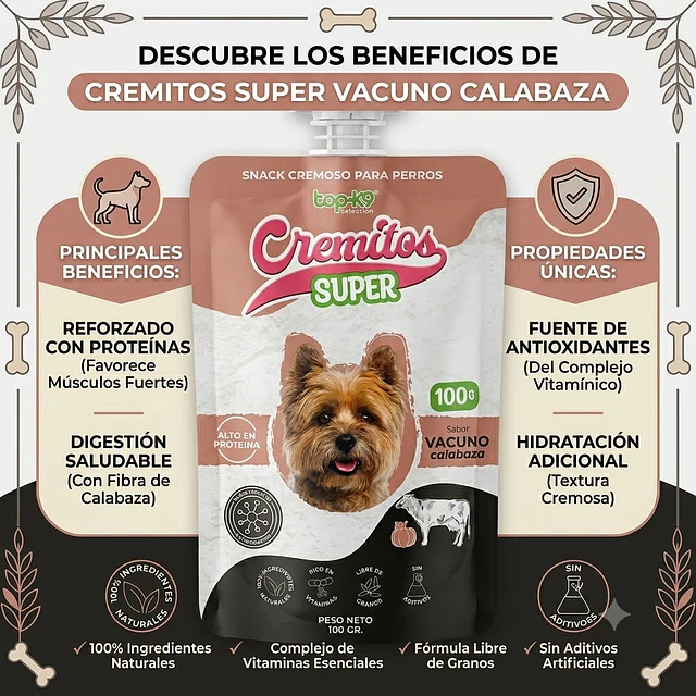 Cremitos Súper Snack Cremoso para Perros 100gr Variedades