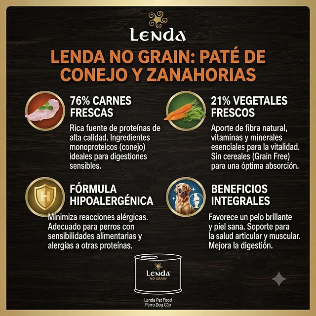 Lenda Paté Húmedo Completo & Balanceado para Perros 400g Variedades