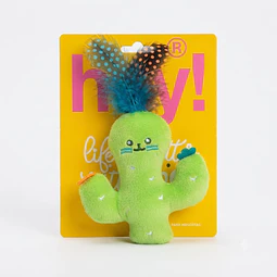 Hey! Juguete Cactus con Plumas para Gatos 