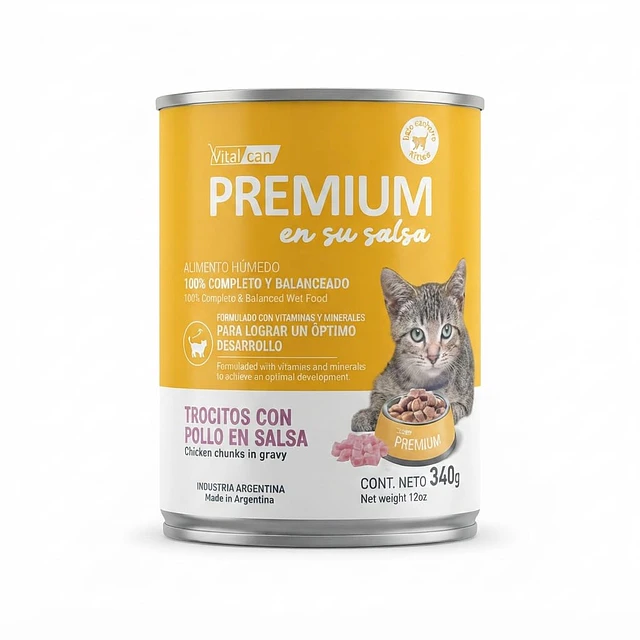 Vitalcan Premium Trocitos en Salsa Lata 340g Variedades