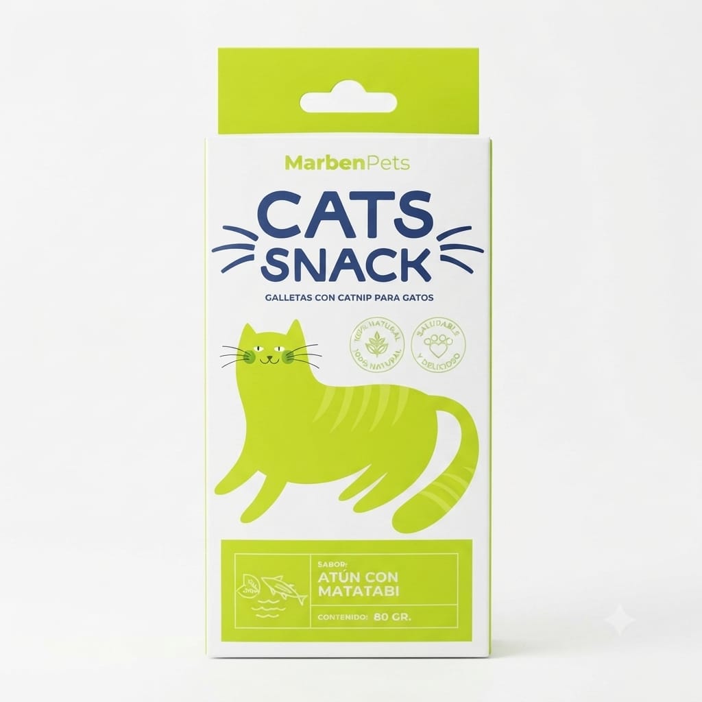 Cats Snack Galletas con Hierba Gatera Sabor a Pollo 80G
