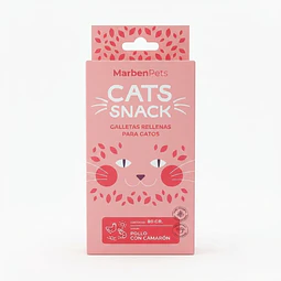 Galletas Rellenas con Pollo & Camarón para Gatos 80g