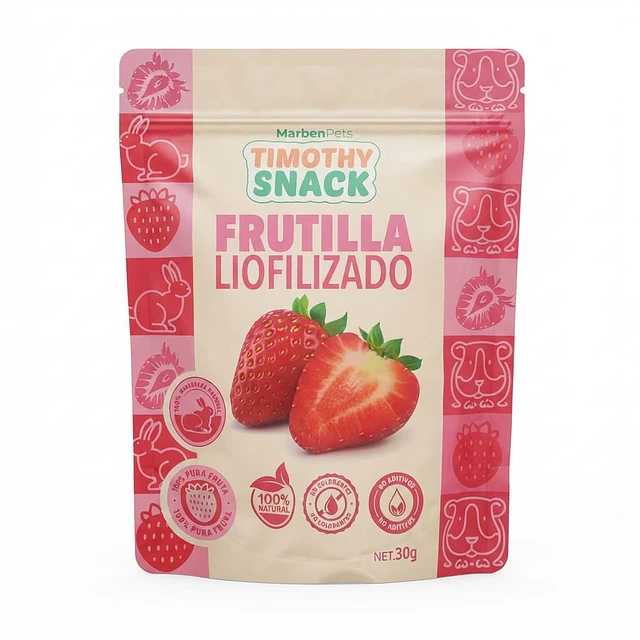 Timothy Snacks Liofilizados para Pequeñas Mascotas 30g Variedades