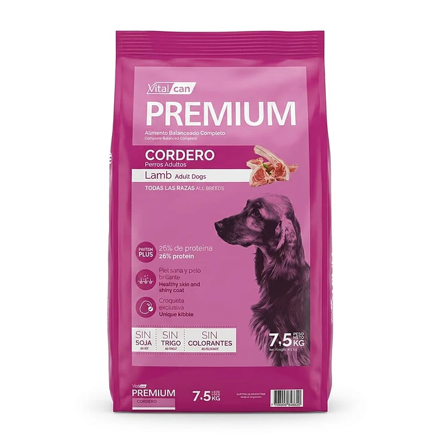 Vitalcan Premium Cordero Perros de Todas las Razas 