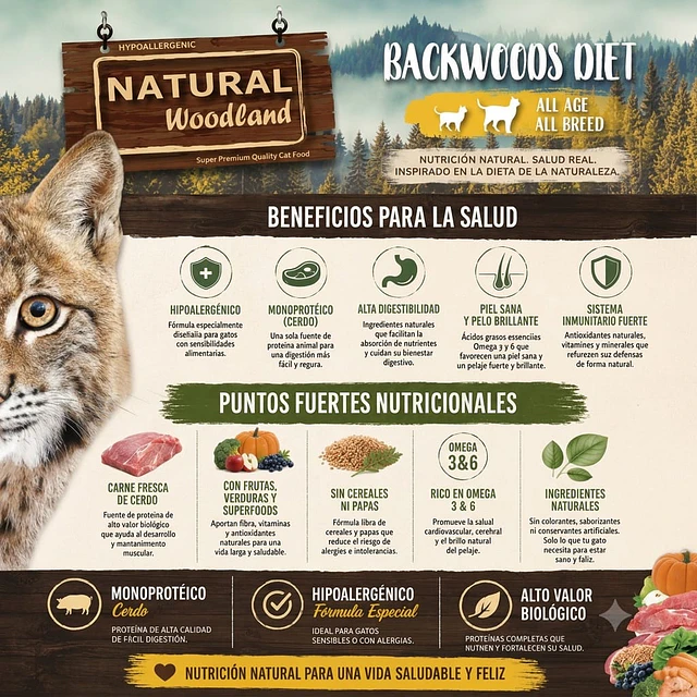 Natural Woodland Backwoods Diet Monoproteico (1.5 kg / 5 kg)