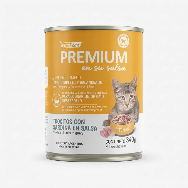 Vitalcan Premium Trocitos en Salsa Lata 340g Variedades