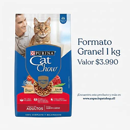 Cat Chow Adulto Sabor Carne 1 kg. Granel