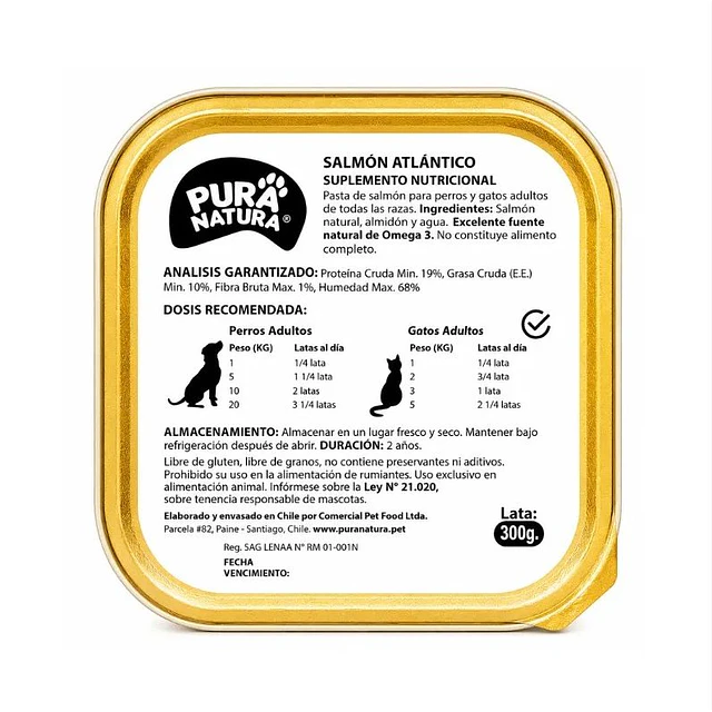 Pura Natura Alimento Húmedo para Gatos 300 gr.