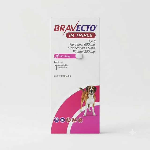 Bravecto 1M Triple Antiparasitario de Doble Función Perros en Comprimido Saborizado - Variedades