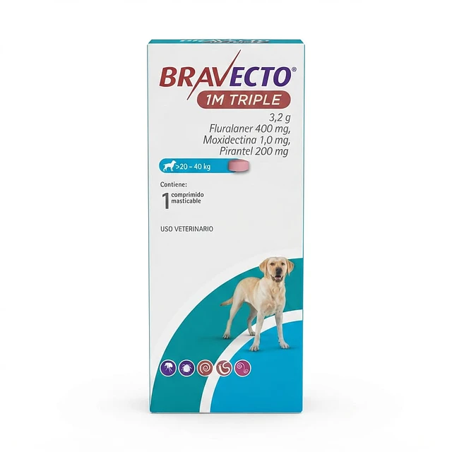 Bravecto 1M Triple Antiparasitario de Doble Función Perros en Comprimido Saborizado - Variedades