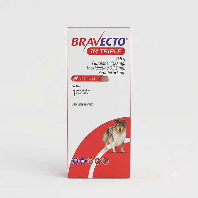 Bravecto 1M Triple Antiparasitario de Doble Función Perros en Comprimido Saborizado - Variedades