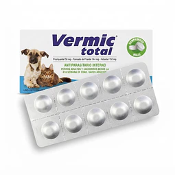 Vermic Total Tableta de Antiparasitario Interno para Perros y Gatos