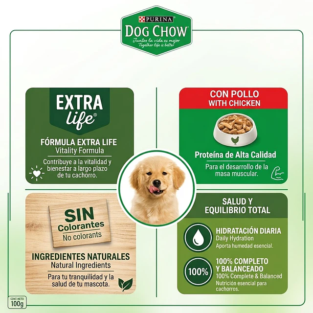 Dog Chow Pouch para Perros Variedades 100gr.