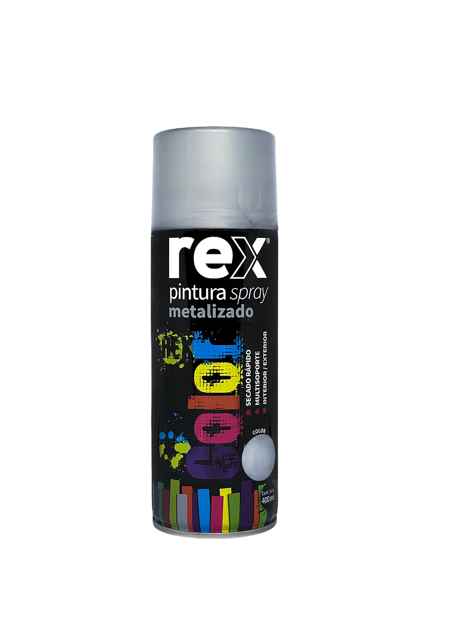 Rex Pintura Spray Metálico, Plata, 400 ml 1