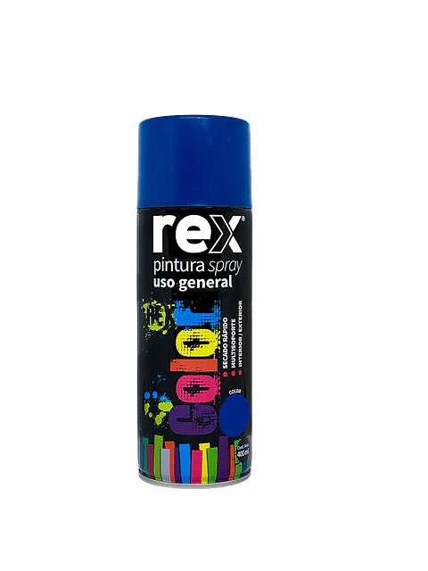 Rex Pintura Spray Acrílica, Azul, 400 ml