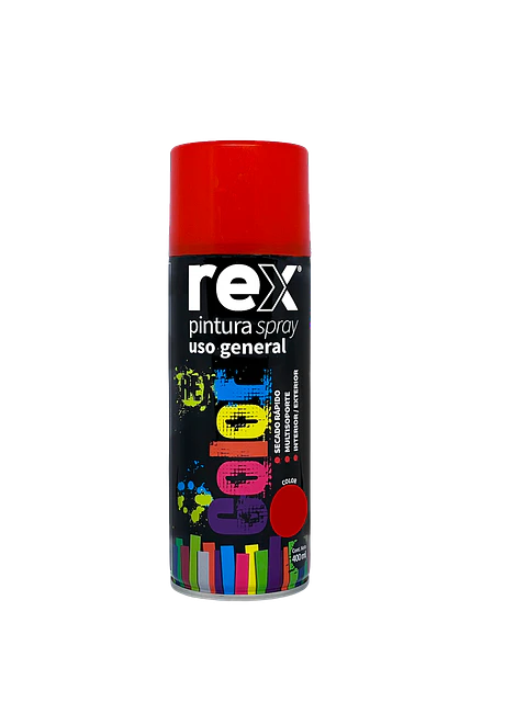 Rex Pintura Spray Acrílica, Rojo, 400 ml