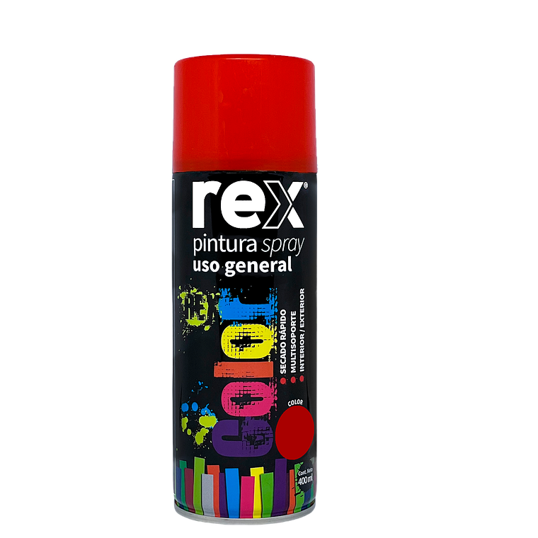 REX PINTURA SPRAY ACRILICA, ROJO, 400 ML 1