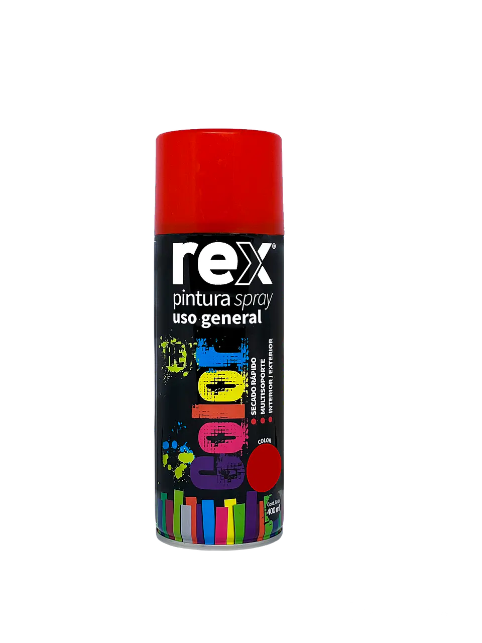 Rex Pintura Spray Acrílica, Rojo, 400 ml 1
