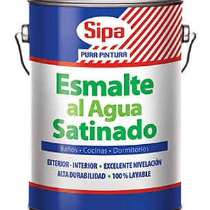 Esmalte al agua satinado blanco 1 GL SIPA