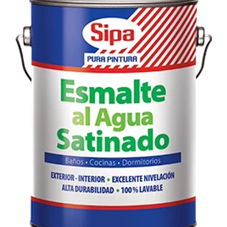 Esmalte al agua satinado blanco 1 GL SIPA 1