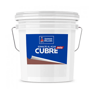 ESMALTE AL AGUA CUBRE MAS BLANCO/BASE 4GL