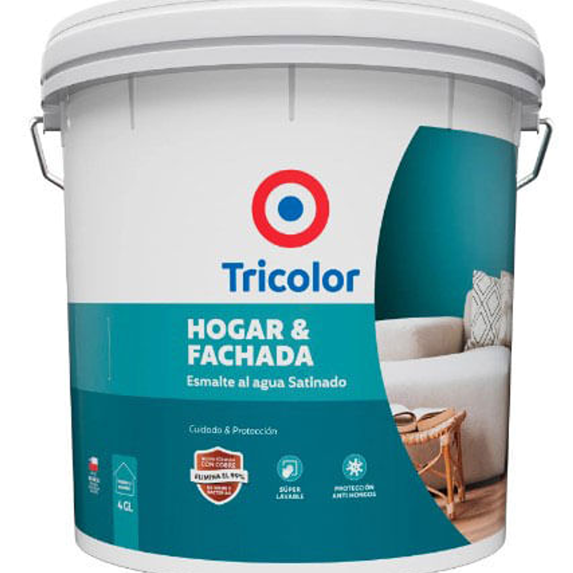 HOGAR Y FACHADA TRICOLOR BLANCO PERFECTO 4 GL PLAST 1