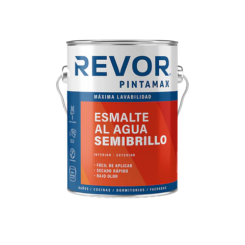 Esmalte al Agua Semibrillo Pintamax Revor Galón
