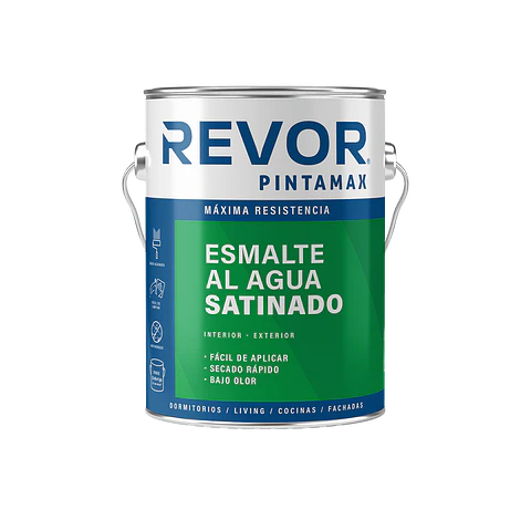 Esmalte al Agua Satinado Pintamax Revor Blanco Galón