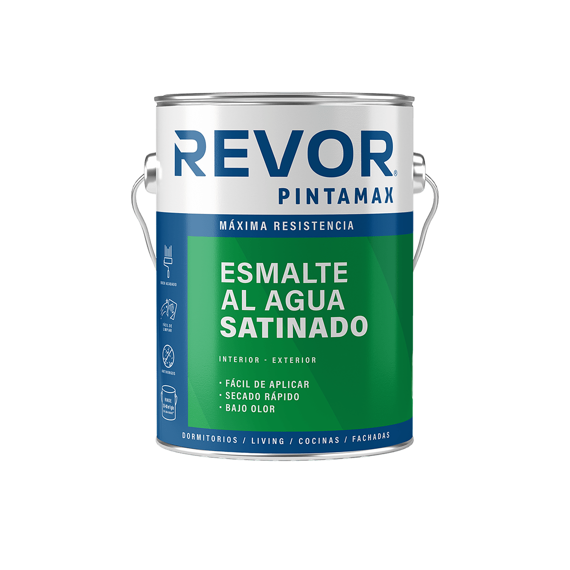 ESMALTE AL AGUA SATINADO PINTAMAX REVOR BLANCO 1 GL 1