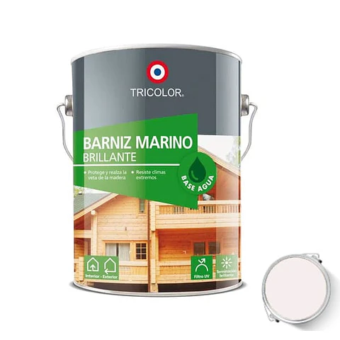 BARNIZ MARINO BASE AGUA TRICOLOR NATURAL 1 GL