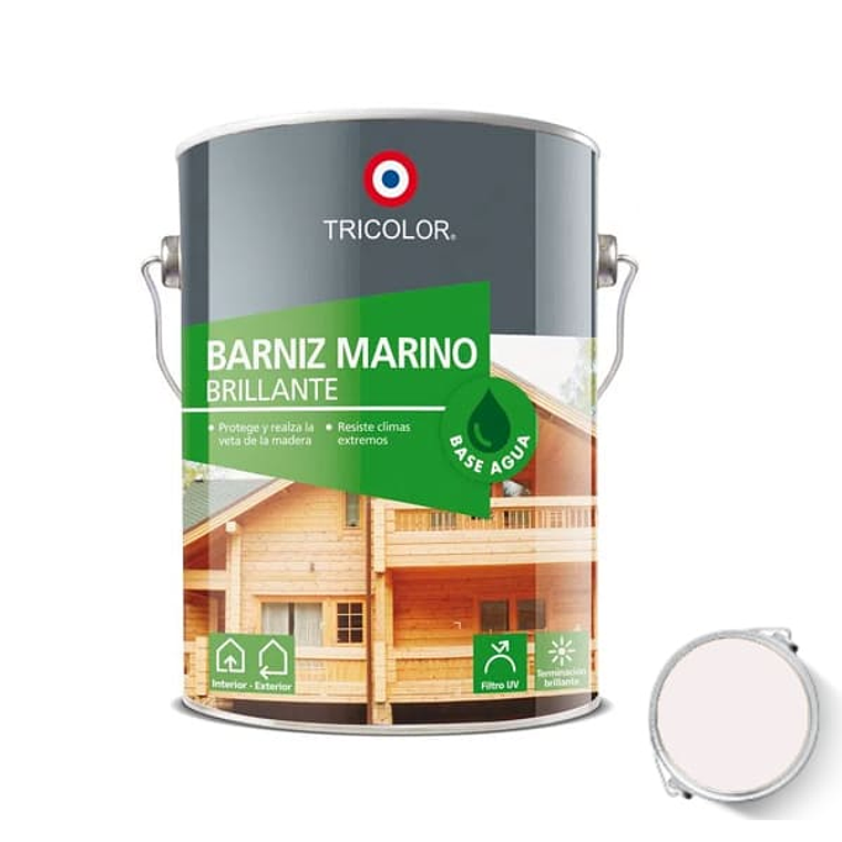 BARNIZ MARINO BASE AGUA TRICOLOR NATURAL 1 GL 1
