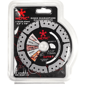 DISCO DIAMANTADO MULTIPROPOSITO 4 1/2