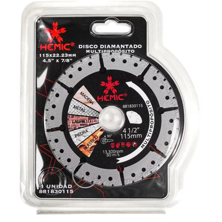 DISCO DIAMANTADO MULTIPROPOSITO 4 1/2