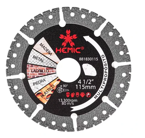 DISCO DIAMANTADO MULTIPROPOSITO 4 1/2" (115 MM) HEMIC
