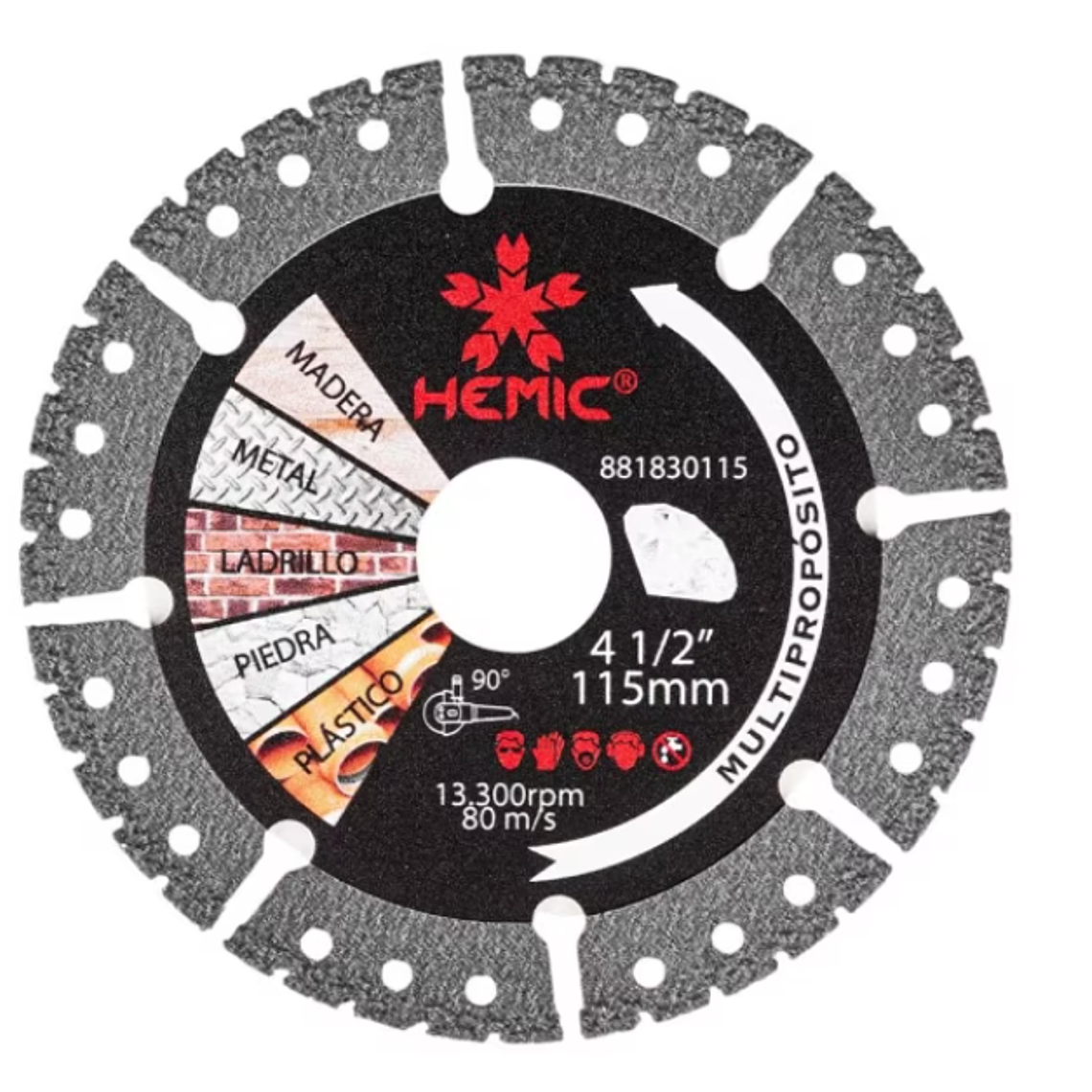 DISCO DIAMANTADO MULTIPROPOSITO 4 1/2