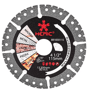 DISCO DIAMANTADO MULTIPROPOSITO 4 1/2