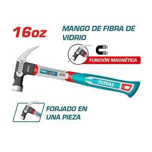 MARTILLO CARPINTERO MANGO FIBRA MAGNETICO 16 OZ TOTAL