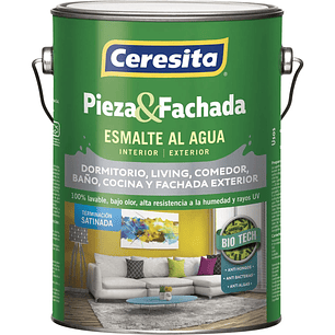 Esmalte al Agua Satinado Ceresita Blanco Galón