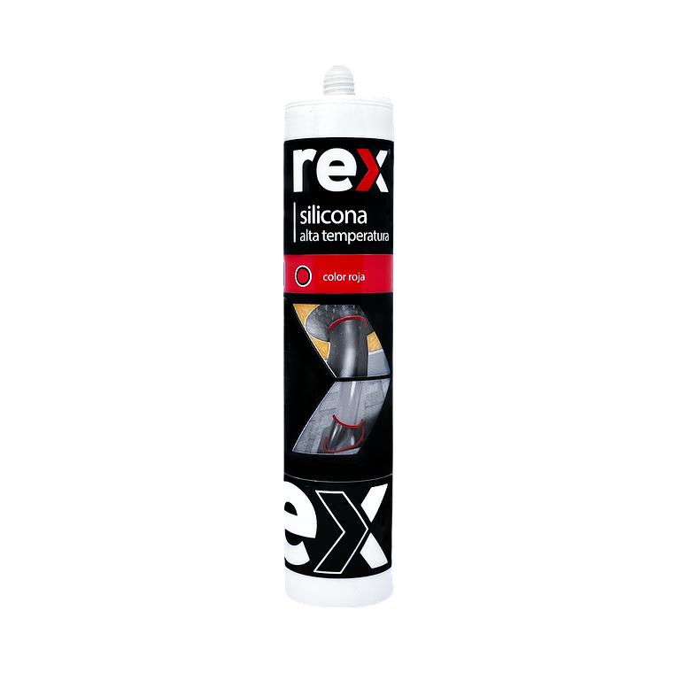 REX SILICONA ALTA TEMPERATURA ROJO, CARTUCHO 300 ML 1