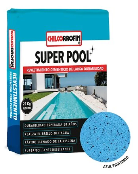 Super Pool 25 Kg Azul Profundo Piscina Chilcorrofin