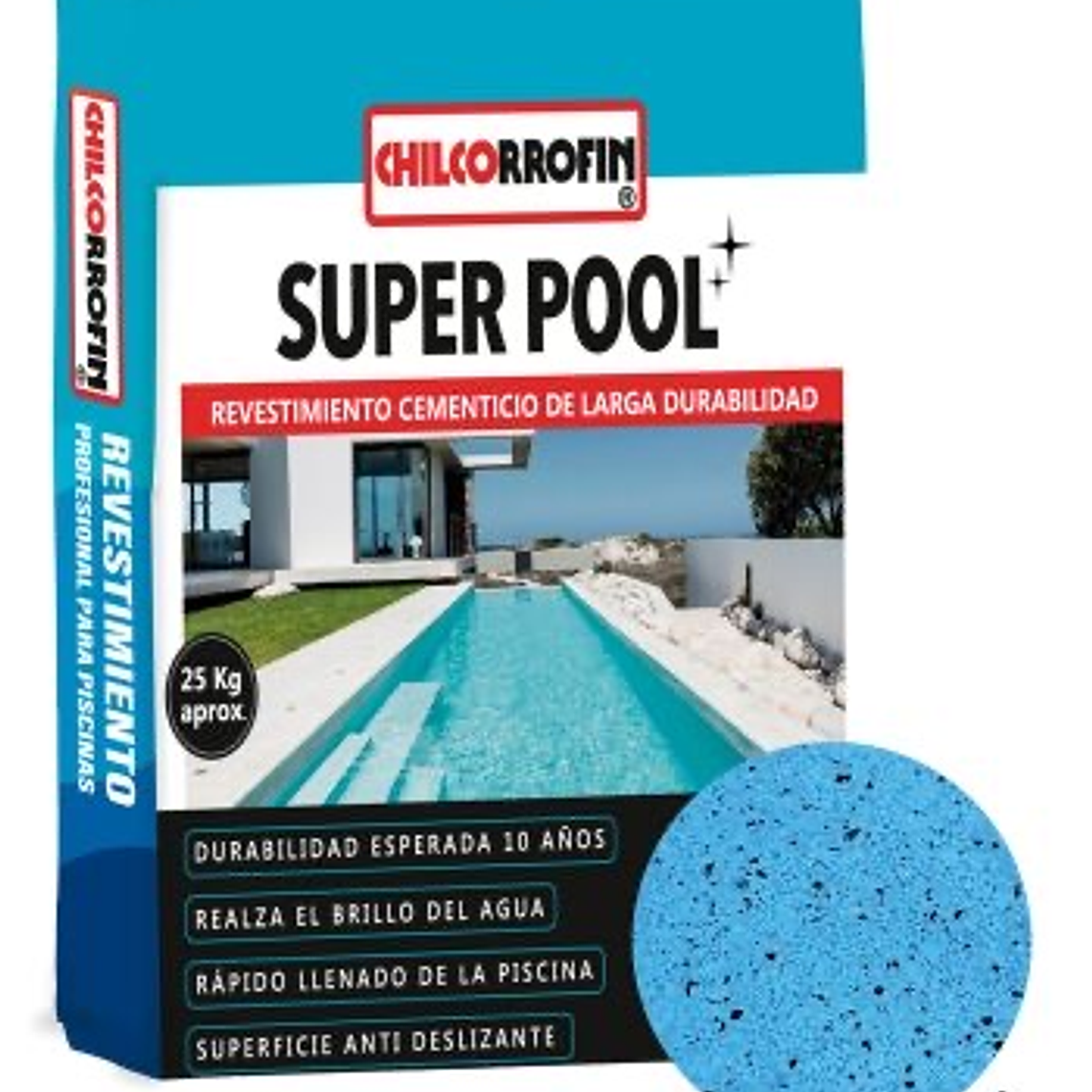 Super Pool 25 Kg Azul Profundo Piscina Chilcorrofin 1