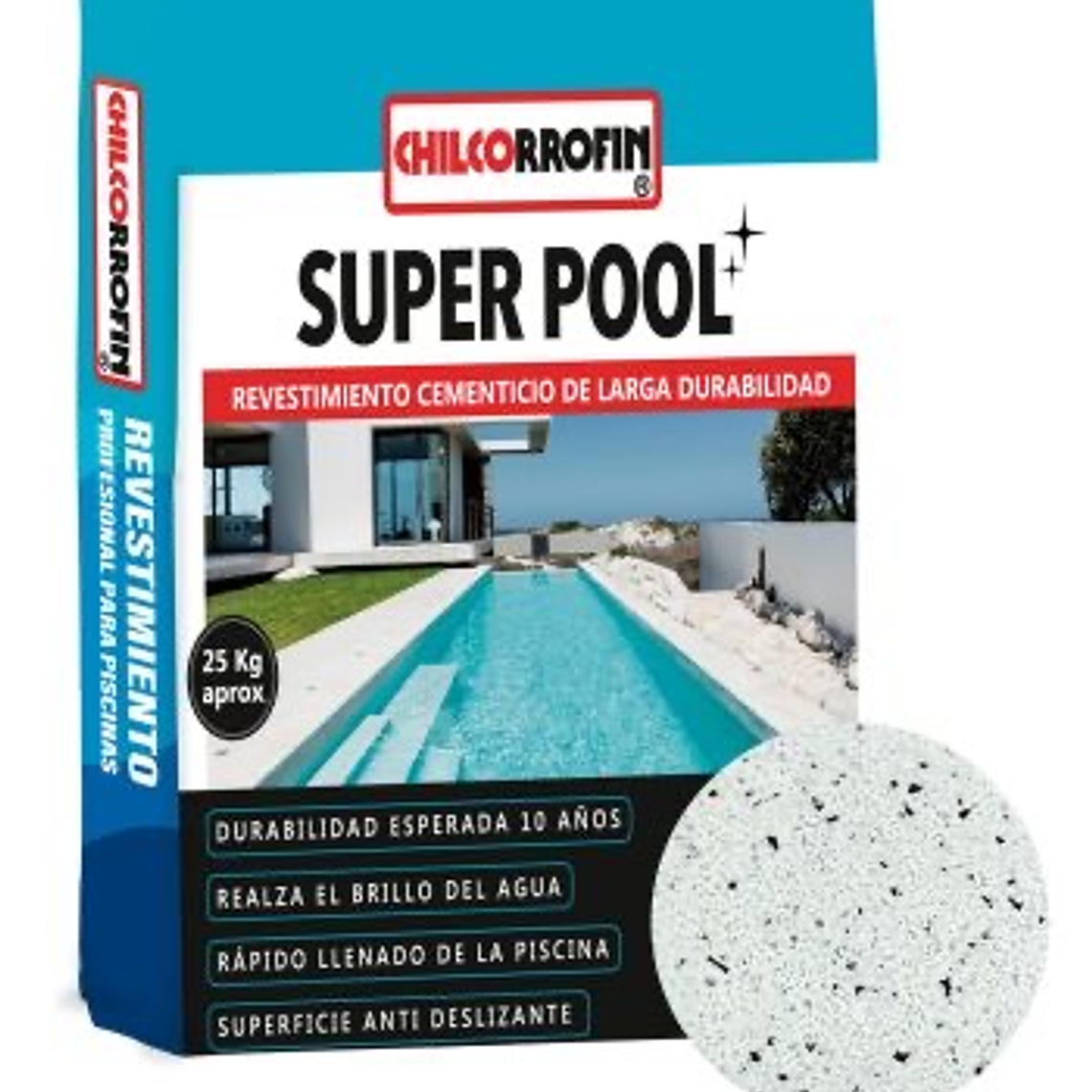 Super Pool 25 Kg Blanco Piscina Chilcorrofin 1