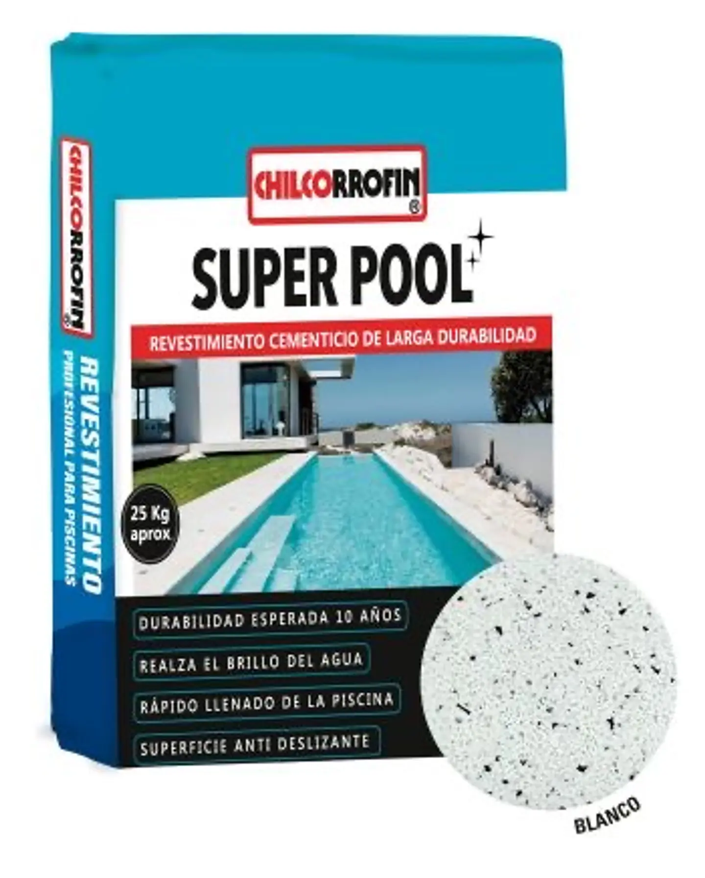 Super Pool 25 Kg Blanco Piscina Chilcorrofin 1