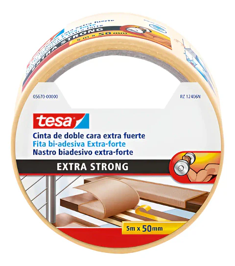 CINTA DOBLE CONTACTO MULTIUSO EXTRA FUERTE 5MTS X 50MM