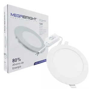 PANEL LED REDONDO EMBUTIDO 12W LUZ FRIA (6000K)