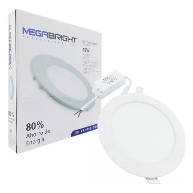 PANEL LED REDONDO EMBUTIDO 12W LUZ FRIA (6000K) 1