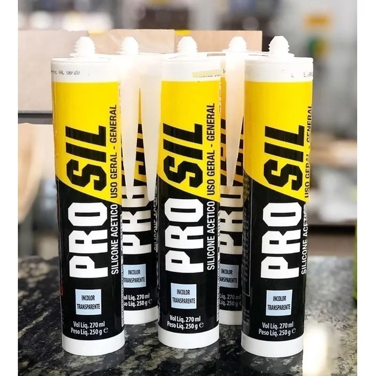  SILICONA ACETICA 270 ML PRO SIL BLANCO 1